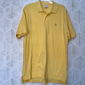 Brooks‎ Brothers Canary Yellow Original Fit Short Sleeve Polo Shirt Size Large